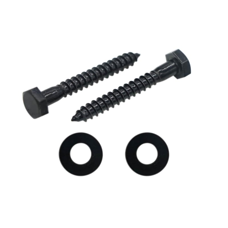 Evecad Store 25PCS 1/4" x 2" Hex Head Lag Screws, Stainless Steel Black Lag Bolts, Heavy Duty Lag Bolts, Washers Included - Image 1
